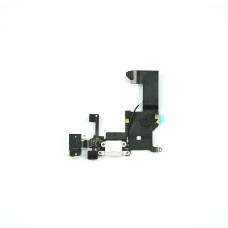 Шлейф с разъемом зарядки и компонентами для Apple iPhone 5, white