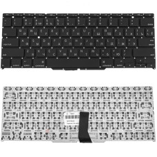 Клавиатура для ноутбука APPLE (MacBook Air: A1370, A1465 (2011-2015)) rus, black, SMALL Enter