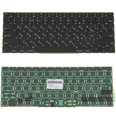 Клавиатура для ноутбука APPLE (MacBook Pro Retina: A1708 (2016-2017)) rus, black, SMALL Enter, подсветка клавиш (ОРИГИНАЛ)