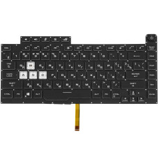 Клавиатура для ноутбука ASUS (G531 series) rus, black, без фрейма, подсветка клавиш (RBG 16 pin)
