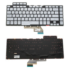 Клавиатура для ноутбука ASUS (GU502 series) rus, silver, без фрейма, подсветка клавиш