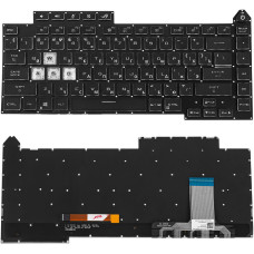 Клавиатура для ноутбука ASUS (G513 series) rus, black, без фрейма, подсветка клавиш (RGB)