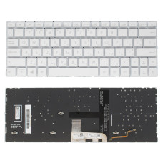 Клавиатура для ноутбука ASUS (UX334 series) rus, white, без фрейма, подсветка клавиш
