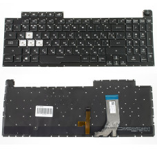 Клавиатура для ноутбука ASUS (G731GU, G731GV) ukr, black, без фрейма, подсветка клавиш (RGB 4) (ОРИГИНАЛ)