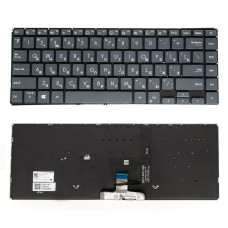 Клавиатура для ноутбука ASUS (UX435 series) rus, dark silver, без фрейма, подсветка клавиш
