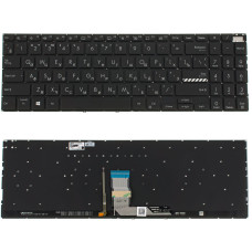 Клавиатура для ноутбука ASUS (M3500 series), rus, black, без фрейма, подсветка клавиш