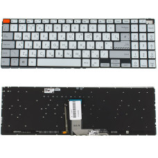 Клавиатура для ноутбука ASUS (X7600 series), rus, silver, без фрейма, подсветка клавиш