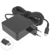 Блок питания для ноутбука TYPE-C 65W, квадратный, Black