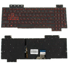 Клавиатура для ноутбука ASUS (FX505 series) rus, black, без фрейма, подсветка клавиш RED (ОРИГИНАЛ)