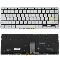 Клавиатура для ноутбука ASUS (X421 series) rus, silver, без фрейма, подсветка клавиш