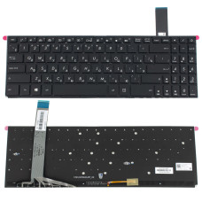 Клавиатура для ноутбука ASUS (X570 series) rus, black, без фрейма, подсветка клавиш (ОРИГИНАЛ)