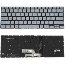 Клавиатура для ноутбука ASUS (UX462 series) rus, silver, без фрейма, подветка клавиш