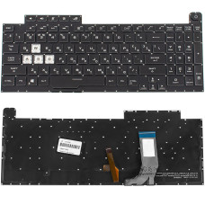 Клавиатура для ноутбука ASUS (G731GD, G731GT, G731GU) rus, black, без фрейма, подсветка клавиш (RGB 4) (ОРИГИНАЛ)