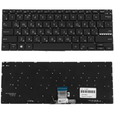 Клавиатура для ноутбука ASUS (X3400, X7400 series) rus, black, без фрейма, подсветка клавиш