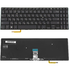 Клавиатура для ноутбука ASUS (B1500 series) rus, black, без фрейма, подсветка клавиш