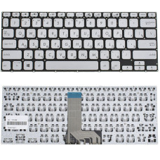 Клавиатура для ноутбука ASUS (X409 series) rus, silver, без фрейма