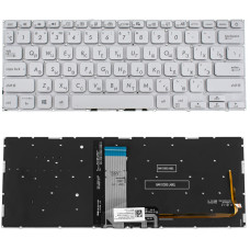 Клавиатура для ноутбука ASUS (X409 series) rus, silver, без фрейма, подсветка клавиш