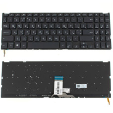 Клавиатура для ноутбука ASUS (X509 series) ukr, black, без фрейма, подсветка клавиш (ОРИГИНАЛ)