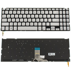 Клавиатура для ноутбука ASUS (X509 series) rus, silver, без фрейма, подсветка клавиш