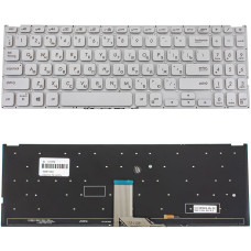 Клавиатура для ноутбука ASUS (X512 series) rus, silver, без фрейма, подсветка клавиш