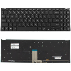 Клавиатура для ноутбука ASUS (X512 series) rus, black, без фрейма, подсветка клавиш