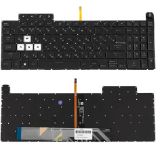 Клавиатура для ноутбука ASUS (FX507, FX707 series) rus, black, без фрейма, подсветка клавиш (RGB)