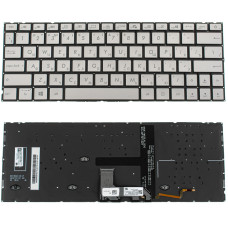 Клавиатура для ноутбука ASUS (UX334 series) rus, silver, без фрейма, подсветка клавиш (ОРИГИНАЛ)