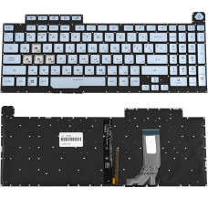 Клавиатура для ноутбука ASUS (G731GD, G731GT, G731GU) rus, silver, без фрейма, подсветка клавиш (RGB 1) (ОРИГИНАЛ)