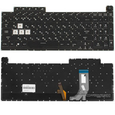 Клавиатура для ноутбука ASUS (G731GU, G731GV) rus, black, без фрейма, подсветка клавиш (RGB 4, 16 pin) (ОРИГИНАЛ)
