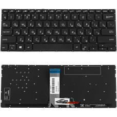 Клавиатура для ноутбука ASUS (X412 series) rus, black, без фрейма, подсветка клавиш