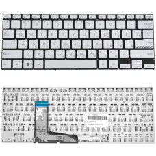 Клавиатура для ноутбука ASUS (X1402, X1403 series) rus, silver, без фрейма