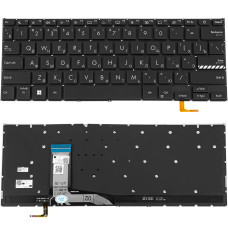 Клавиатура для ноутбука ASUS (X1402, X1403 series) rus, black, без фрейма, подсветка клавиш