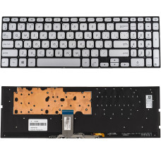 Клавиатура для ноутбука ASUS (X712 series) rus, silver, без фрейма, подсветка клавиш