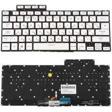 Клавиатура для ноутбука ASUS (GA402 series) rus, white, без фрейма, подсветка клавиш (RGB)