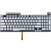 Клавиатура для ноутбука ASUS (G731GD, G731GT, G731GU) rus, silver, без фрейма, подсветка клавиш (RGB 4, 16 pin) (ОРИГИНАЛ)