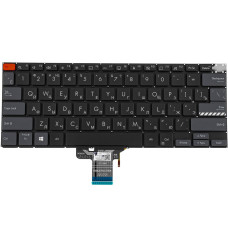 Клавиатура для ноутбука ASUS (X3400, X7400 series), rus, black, без фрейма, подсветка клавиш (Red Esc)