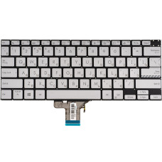 Клавиатура для ноутбука ASUS (X3400, X7400 series), rus, silver, без фрейма, подсветка клавиш