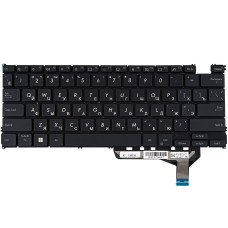 Клавиатура для ноутбука ASUS (UM3402 series), rus, black, без фрейма, подсветка клавиш