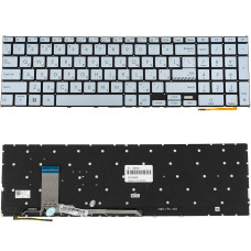 Клавиатура для ноутбука ASUS (X1702 series) rus, silver, без фрейма, подсветка клавиш