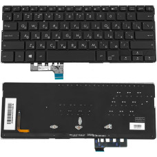 Клавиатура для ноутбука ASUS (UX331UAL, UX331FAL series) rus, black, без фрейма, подсветка клавиш