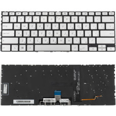 Клавиатура для ноутбука ASUS (UX434 series) rus, ice-silver, без фрейма, подсветка клавиш (ОРИГИНАЛ)