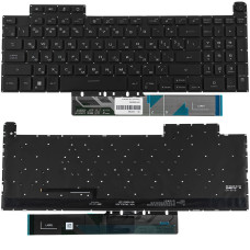 Клавиатура для ноутбука ASUS (FA617 series) rus, black, без фрейма, подсветка клавиш (ОРИГИНАЛ)