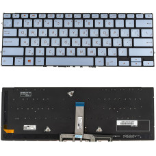 Клавиатура для ноутбука ASUS (UX392 series) silver, ukr, без фрейма, подсветка клавиш