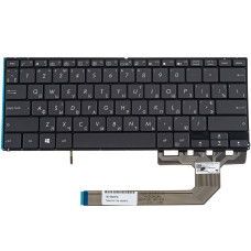 Клавиатура для ноутбука ASUS (UX370 series) ukr, gray, без фрейма, подсветка клавиш (ОРИГИНАЛ)