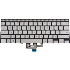 Клавиатура для ноутбука ASUS (UX433 series) ukr, silver, без фрейма, подсветка клавиш (ОРИГИНАЛ)
