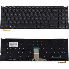 Клавиатура для ноутбука ASUS (X509 series) rus, black, без фрейма, подсветка клавиш