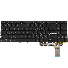 Клавиатура для ноутбука ASUS (K3604, K3605 series) rus, black, без фрейма, подсветка клавиш