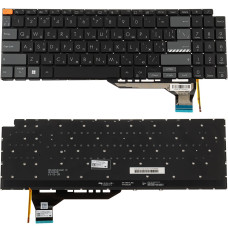 Клавиатура для ноутбука ASUS (K6604 series) rus, black, без фрейма, подсветка клавиш (Red Esc)