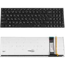Клавиатура для ноутбука ASUS (G56, N56, N76) rus, black, без фрейма, подсветка клавиш