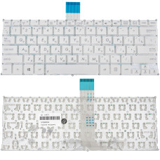 Клавиатура для ноутбука ASUS (F200, R202, X200 series) rus, white, без фрейма